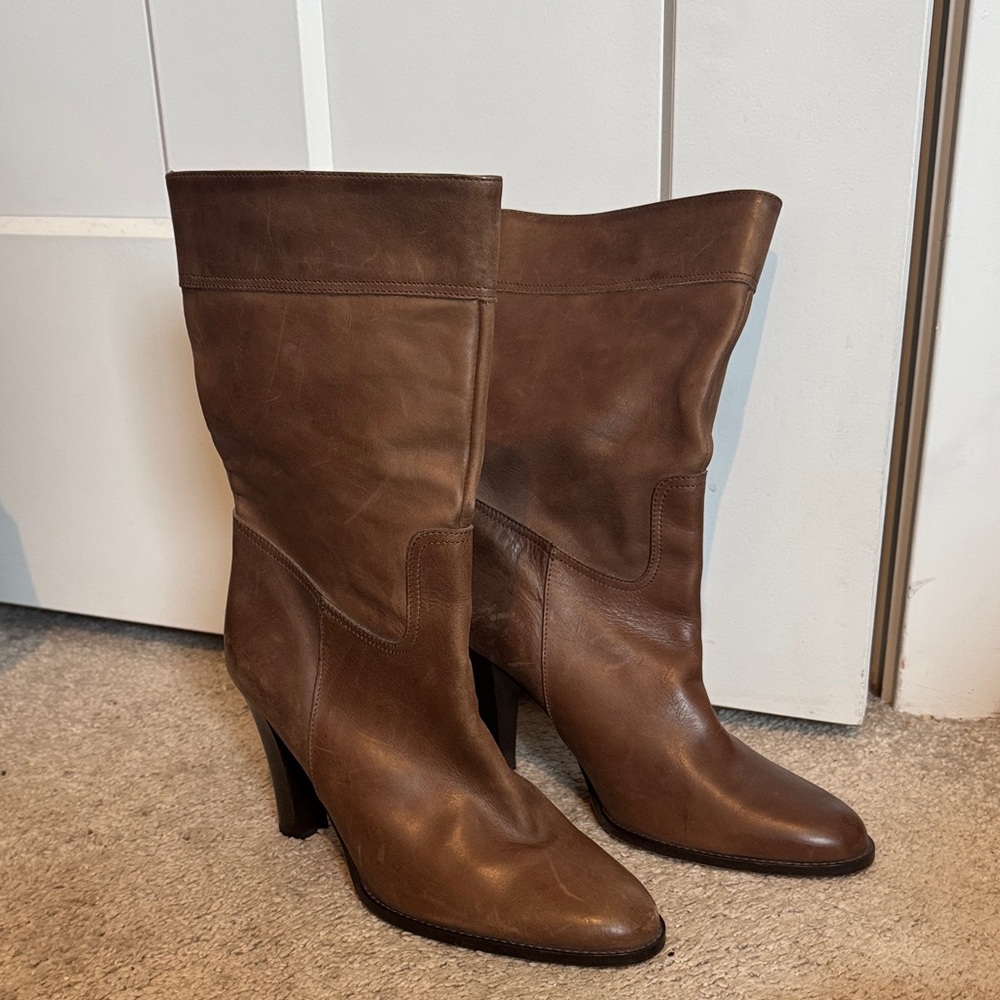 J. Crew Brown Heeled Boots